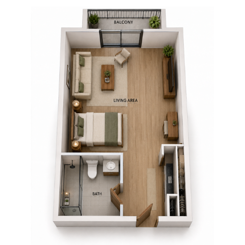 Greenleaf Court - Studio A