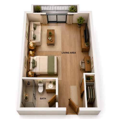Greenleaf Court - Studio B
